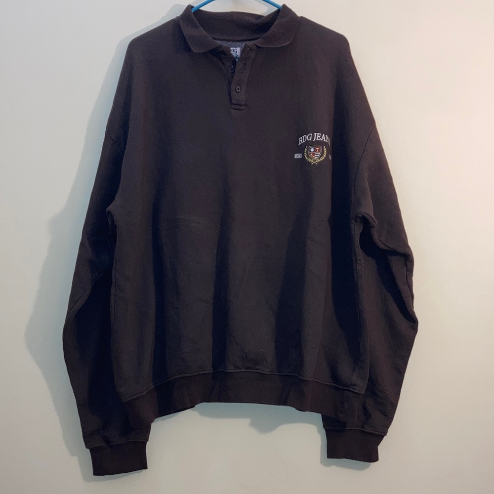 Urban Outfitters BDG Chocolate Brown Polo Shirt